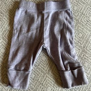 NWOT Monica + Andy Hello baby pant- newborn, purple heather